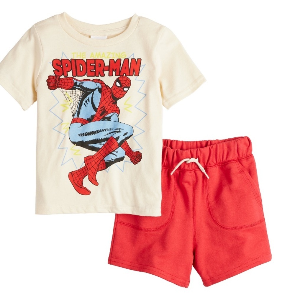 Baby and Toddler Boy 2-pc. Marvel Spider-Man Tee and Shorts Set